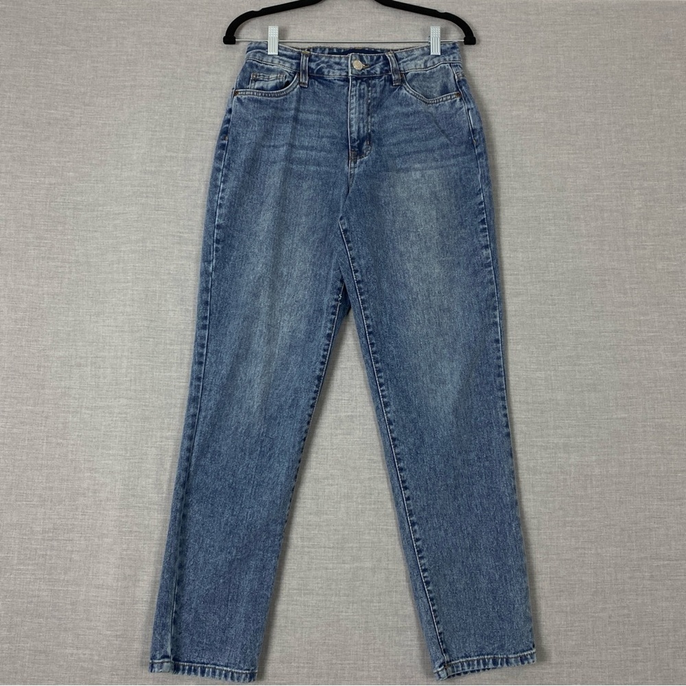 Aeropostale Curvy Mom Jeans Womens 2 Light Blue High Rise Tapered Leg
